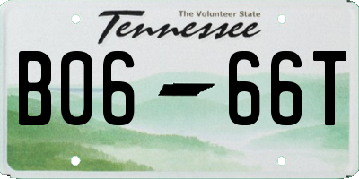 TN license plate B0666T