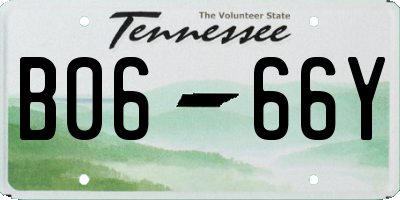 TN license plate B0666Y