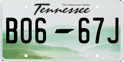 TN license plate B0667J