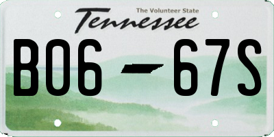 TN license plate B0667S