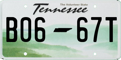 TN license plate B0667T