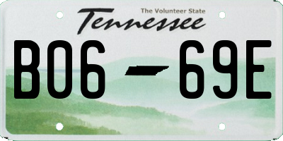 TN license plate B0669E