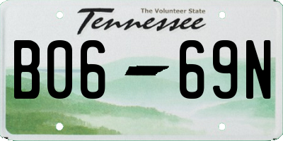 TN license plate B0669N