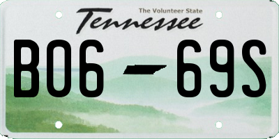 TN license plate B0669S