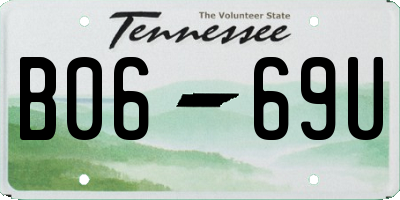 TN license plate B0669U