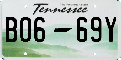 TN license plate B0669Y