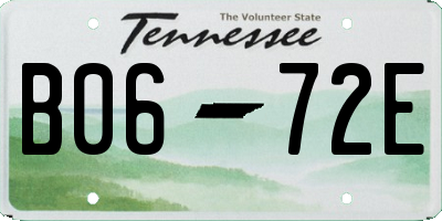 TN license plate B0672E