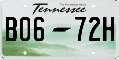 TN license plate B0672H