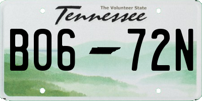 TN license plate B0672N
