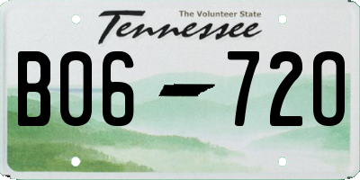 TN license plate B0672O
