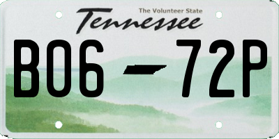 TN license plate B0672P