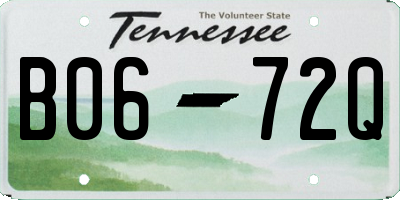TN license plate B0672Q