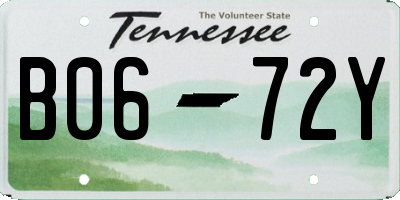 TN license plate B0672Y