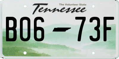 TN license plate B0673F