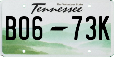 TN license plate B0673K