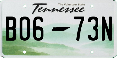 TN license plate B0673N