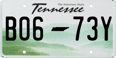 TN license plate B0673Y