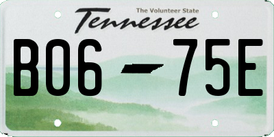 TN license plate B0675E