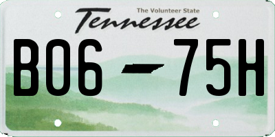 TN license plate B0675H
