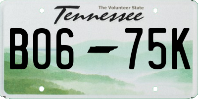 TN license plate B0675K
