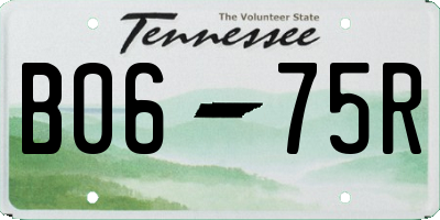 TN license plate B0675R