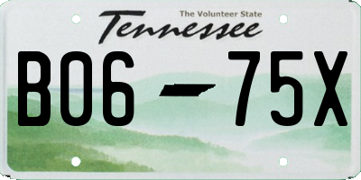 TN license plate B0675X