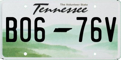 TN license plate B0676V