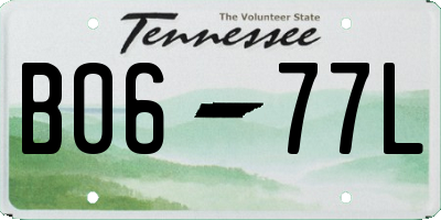 TN license plate B0677L