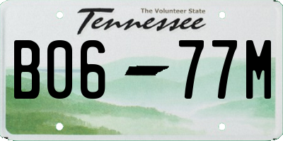 TN license plate B0677M