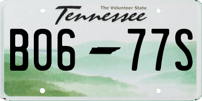 TN license plate B0677S