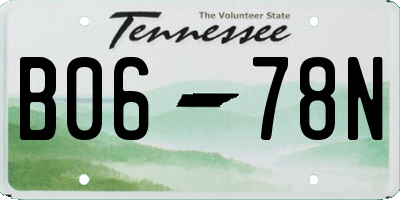TN license plate B0678N