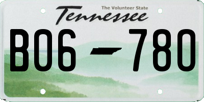 TN license plate B0678O