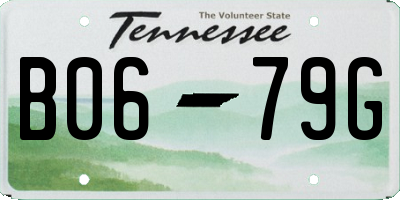 TN license plate B0679G