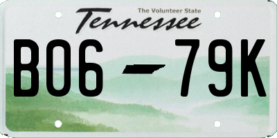 TN license plate B0679K