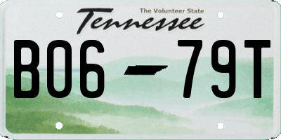 TN license plate B0679T