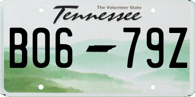 TN license plate B0679Z