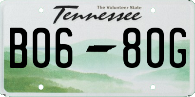 TN license plate B0680G