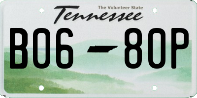 TN license plate B0680P