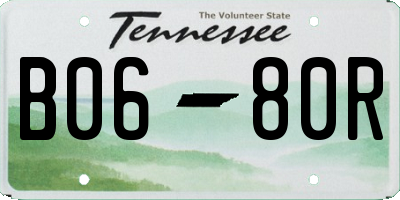 TN license plate B0680R