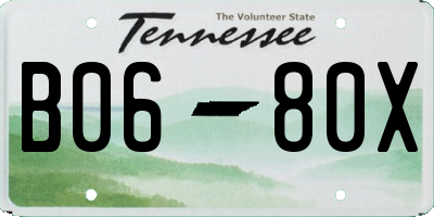 TN license plate B0680X