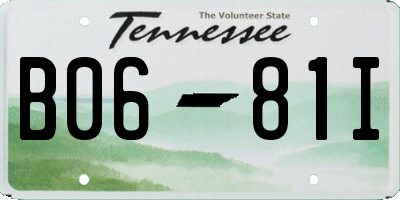 TN license plate B0681I