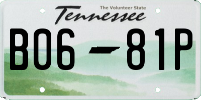TN license plate B0681P