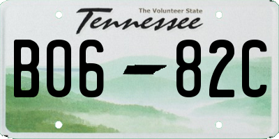 TN license plate B0682C
