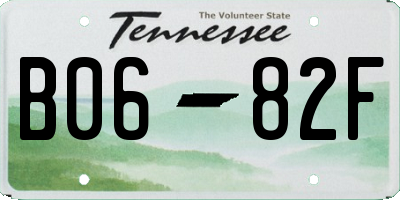 TN license plate B0682F