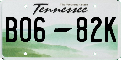 TN license plate B0682K
