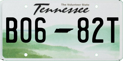 TN license plate B0682T