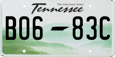 TN license plate B0683C
