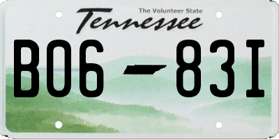 TN license plate B0683I