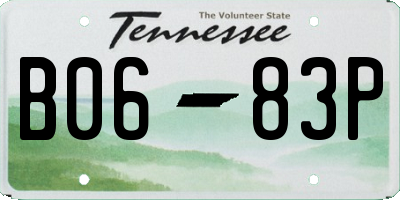 TN license plate B0683P