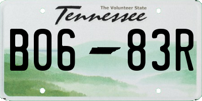 TN license plate B0683R